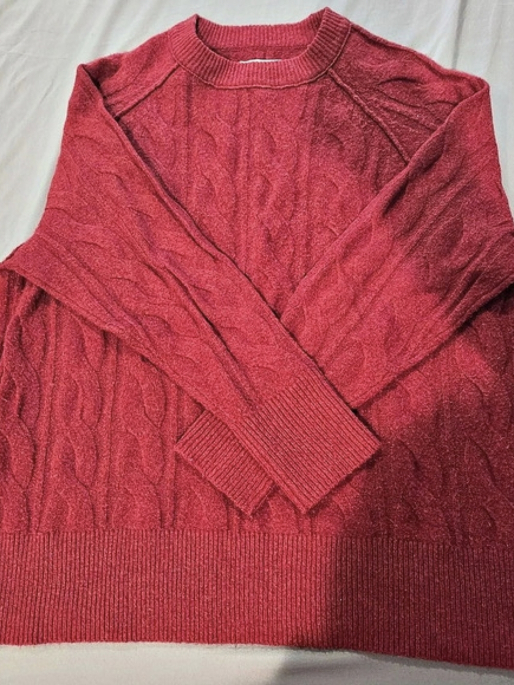 arie Cable Knit Sweater in Red Good Condition